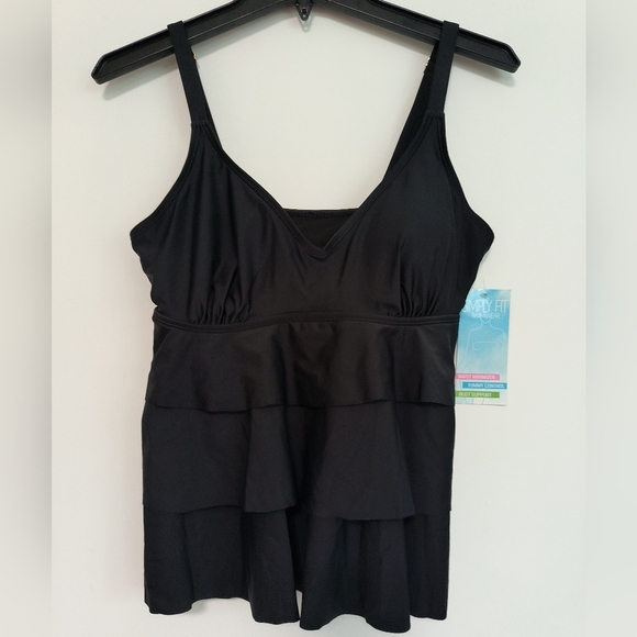 New Top Black Swimsuit / Size Medium - Picture 2 of 9